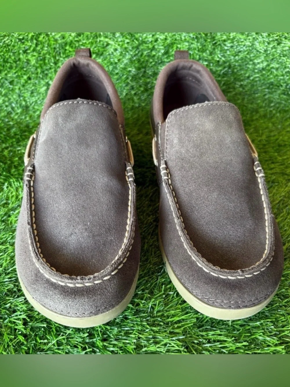CROCS Men’s Santa Cruz Casual Loafer Shoe-Size: 9-Color: Brown/Tan-Preowned, VGC